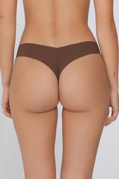 Brown Laser Cut Brazilian Briefs, , large image number 2