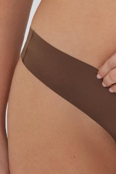 Brown Laser Cut Brazilian Briefs, , large image number 3