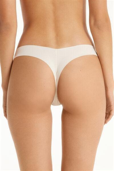 Cream High-Cut Brazilian Briefs, , large image number 3