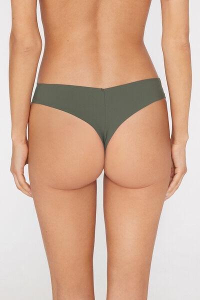 Green High-Leg Laser-Cut Recycled Microfibre Brazilian Briefs, 5701_578Z, medium