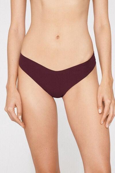 Brown High-Leg Laser-Cut Recycled Microfibre Brazilian Briefs, 5701_581Z, medium