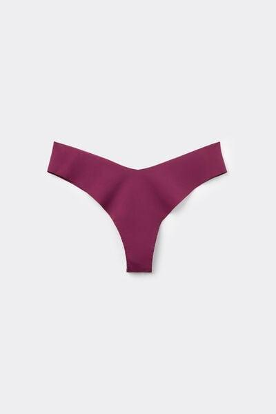 Burgundy High-Leg Laser-Cut Brazilian Briefs, 5701_719Y, large image number 4