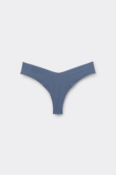 Blue High-Leg Laser-Cut Brazilian Briefs, 5701_730Y, large image number 3