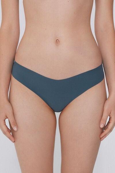 Grey High-Leg Laser-Cut Microfibre Brazilian Briefs, 5701_731Y, large image number 1