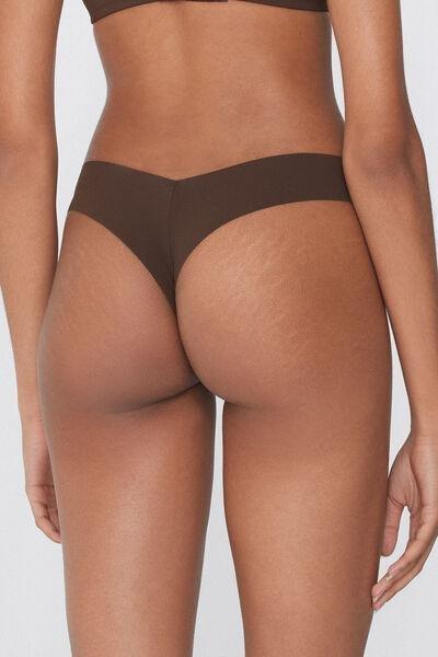 Brown High-Cut Brazilian Briefs, 5701_830W, large image number 2