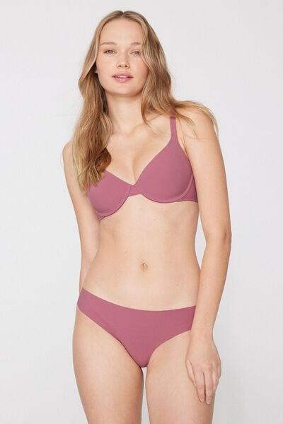 Pink Laser Cut Recycled Microfibre Brazilian Briefs, 5701_179Z, medium