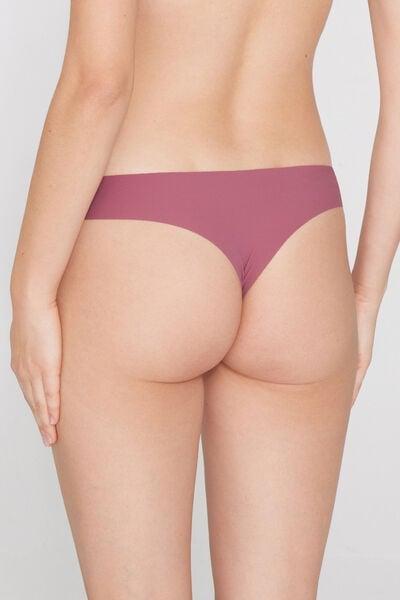 Pink Laser Cut Recycled Microfibre Brazilian Briefs, 5701_179Z, medium