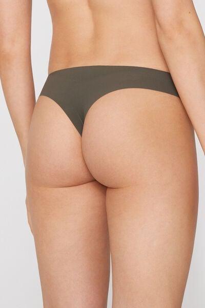 Green Laser Cut Recycled Microfibre Brazilian Briefs, 5701_226Z, large image number 2