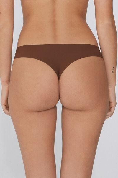 Brown Seamless Brazilian Panty, , large image number 2