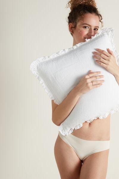 Ivory Cream Raw-Edge Microfibre Brazilian, Women, , large image number 1