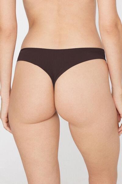 Brown Laser Cut Recycled Microfibre Brazilian Briefs, 5701_680Z, large image number 2