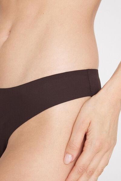 Brown Laser Cut Recycled Microfibre Brazilian Briefs, 5701_680Z, large image number 3
