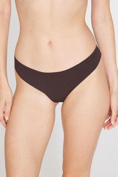Brown Laser Cut Recycled Microfibre Brazilian Briefs, 5701_680Z, large image number 4