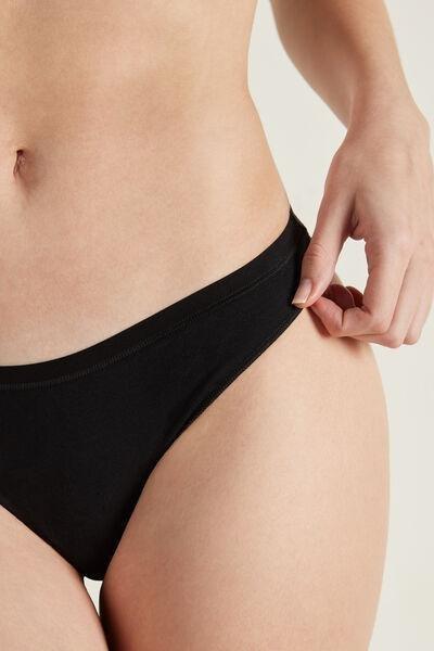 Black Cotton Brazilian Briefs, , large image number 3