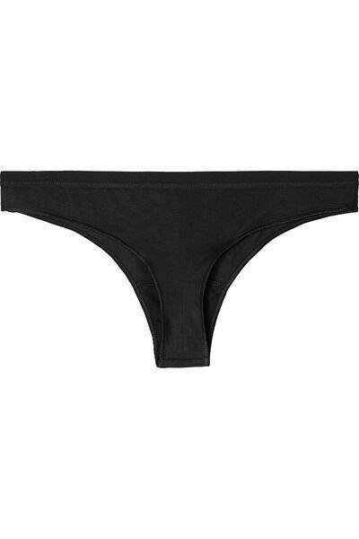 Black Cotton Brazilian Briefs, , large image number 5
