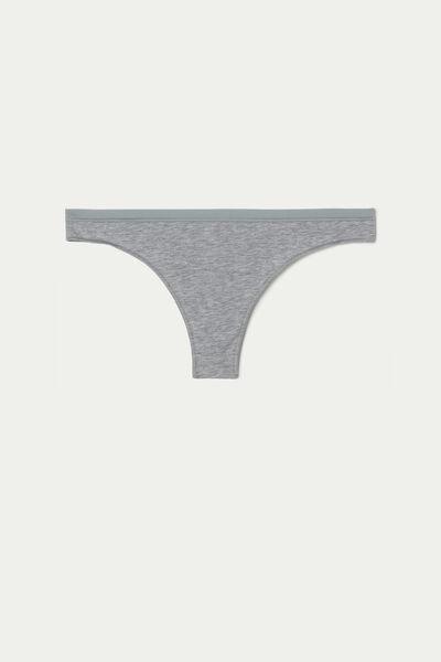 Grey Cotton Brazilian Briefs, , large image number 4