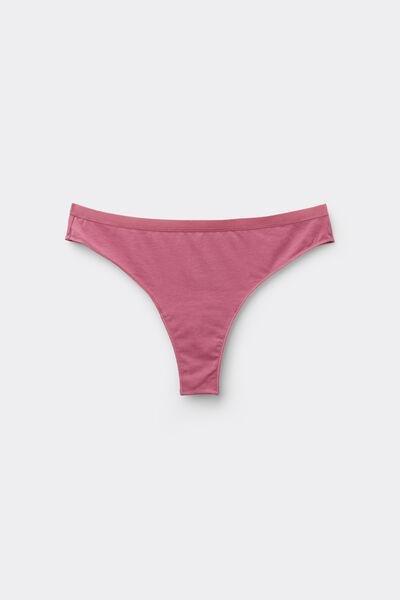 Pink Plain Colour Cotton Brazilian Briefs, 5701_179Z, large image number 4