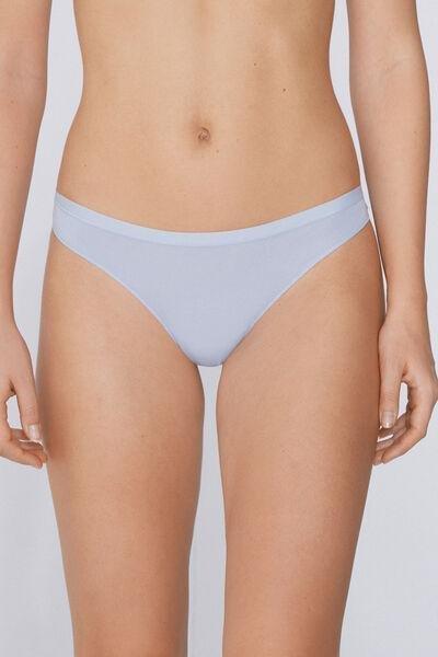 Blue Low Waist Brazilian Panties, , large image number 1