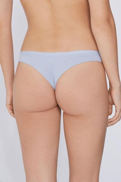 Blue Low Waist Brazilian Panties, , large image number 2