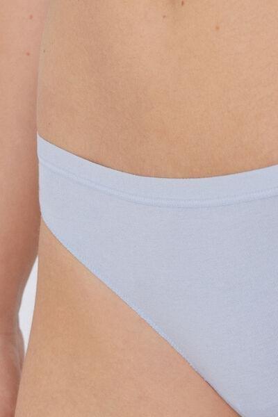 Blue Low Waist Brazilian Panties, , large image number 3