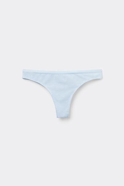 Blue Low Waist Brazilian Panties, , large image number 4
