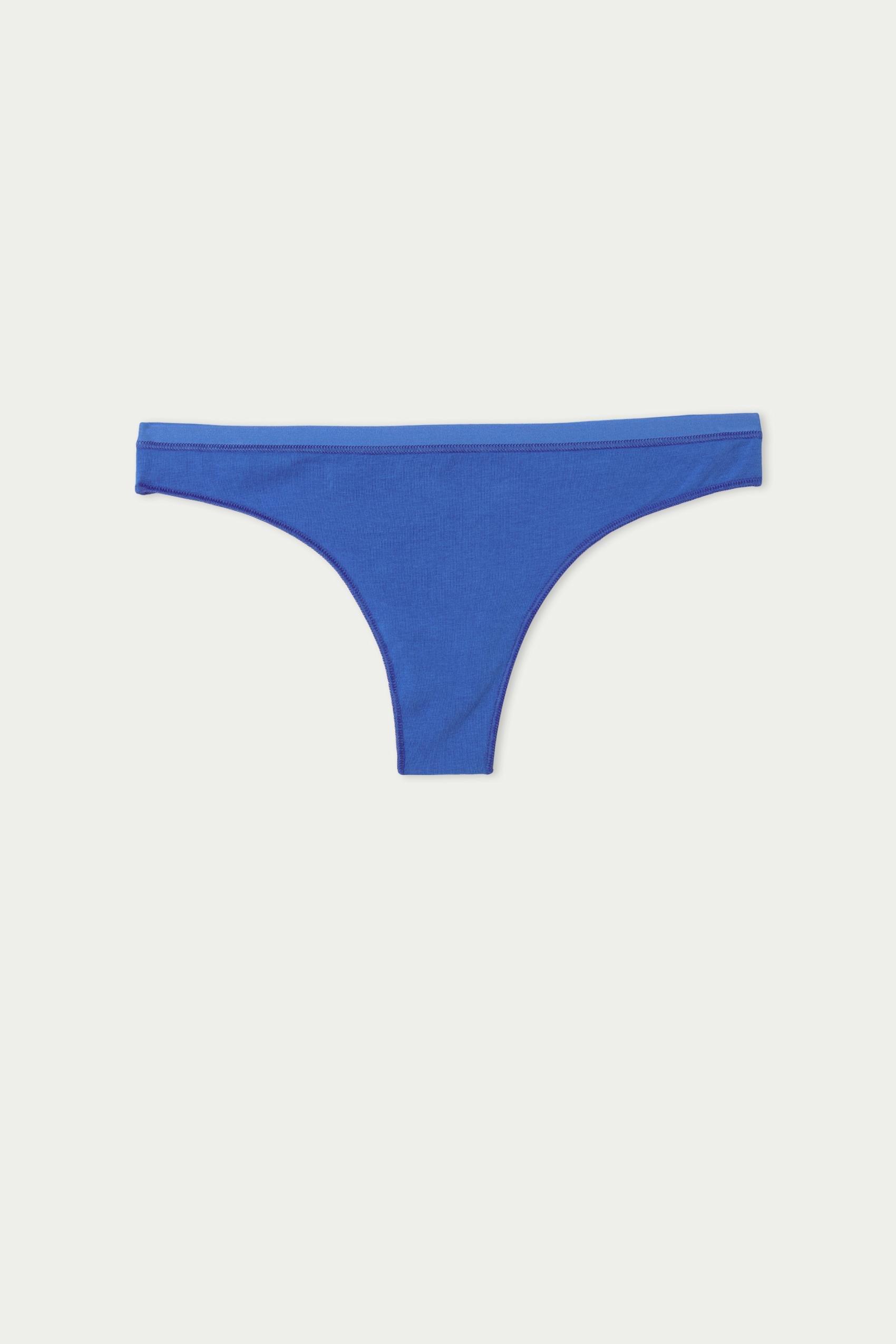 Blue Cotton Brazilian Briefs, 5701_308U, large image number 4