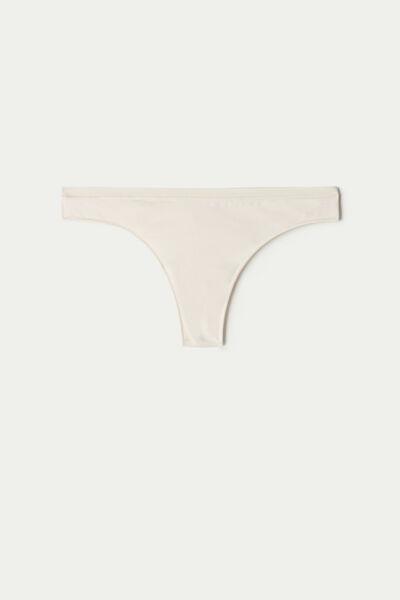 Cream Cotton Brazilian Briefs, , large image number 4