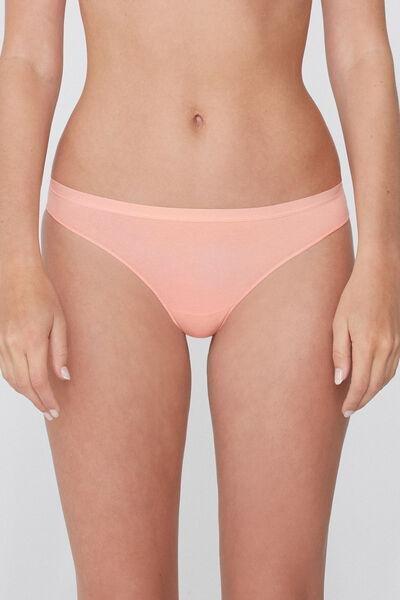 Pink Cotton Cheeky Briefs, , large image number 0