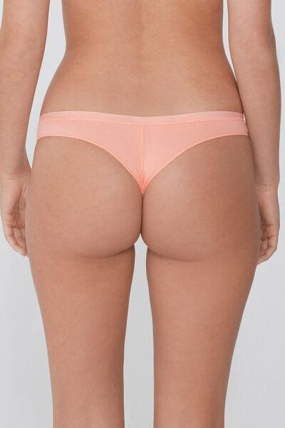 Pink Cotton Cheeky Briefs, , large image number 2