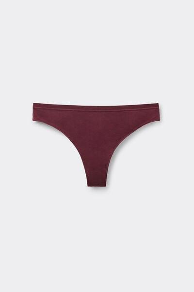 Brown Plain Colour Cotton Brazilian Briefs, 5701_581Z, large image number 4