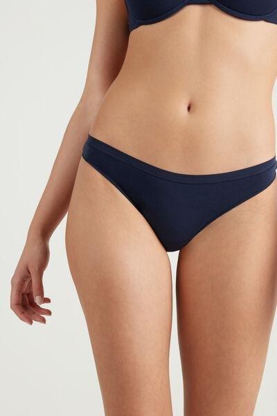 Blue Cotton Brazilian Briefs, , large image number 0