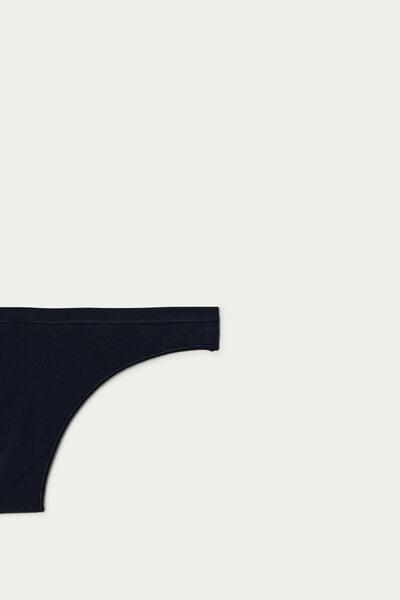 Blue Cotton Brazilian Briefs, Absolute Blue, large image number 6