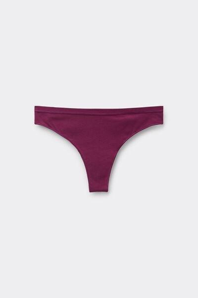 Burgundy Plain Colour Brazilian Briefs, 5701_719Y, large image number 4