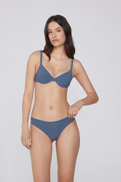 Blue Plain Colour Brazilian Briefs, 5701_730Y, large image number 0