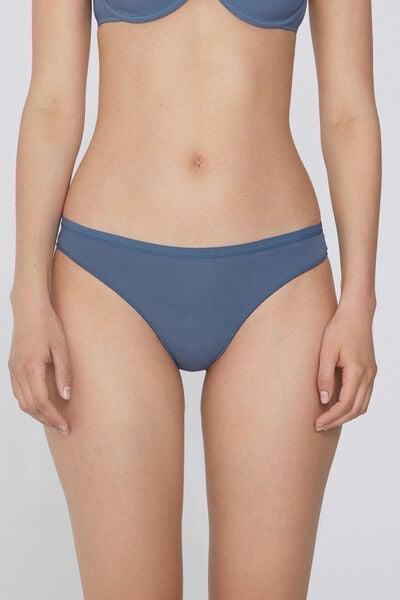 Blue Plain Colour Brazilian Briefs, 5701_730Y, large image number 1
