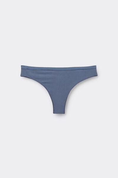 Blue Plain Colour Brazilian Briefs, 5701_730Y, large image number 4