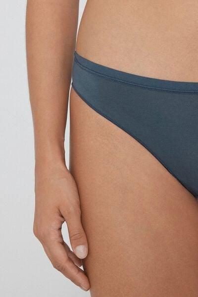 Grey Low-Rise Cotton Brazilian Briefs, 5701_731Y, large image number 3