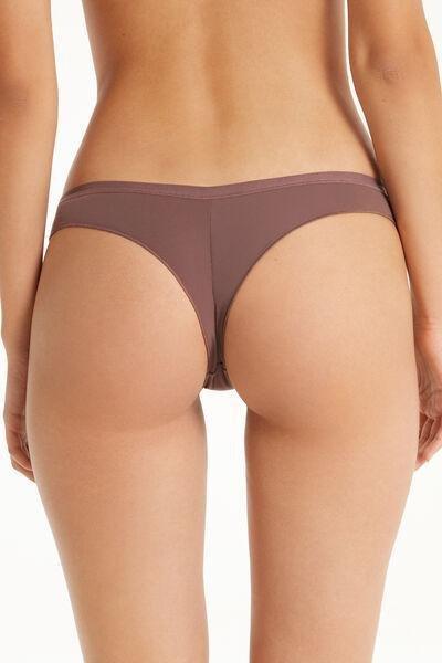 Brown Low-Rise Cotton Brazilian Briefs, 5701_872V, large image number 2