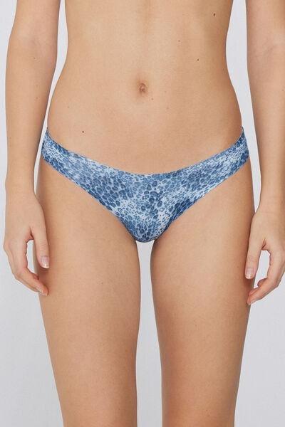 Blue Printed Brazilian Brief, , large image number 0