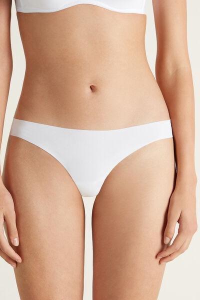 Women brazilian briefs Cotton Stretch white