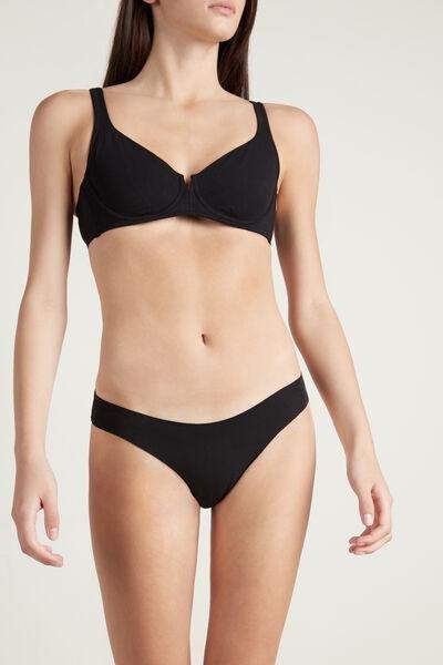 Black Seamless Brazilian Briefs, , large image number 0