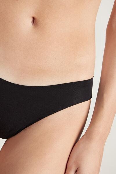 Tezenis - Black Seamless Brazilian Cotton Briefs