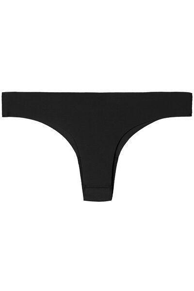 Tezenis - Black Seamless Brazilian Cotton Briefs