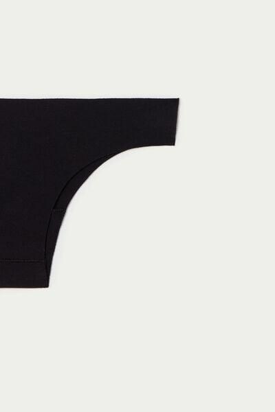 Black Seamless Brazilian Briefs, Black, large image number 6