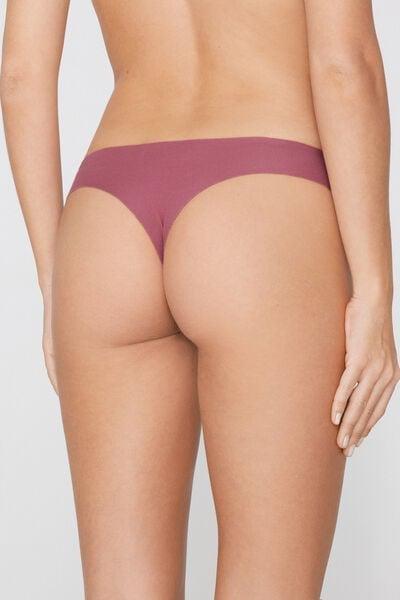 Pink Seamless Organic Cotton Brazilian Briefs, 5701_179Z, large image number 2