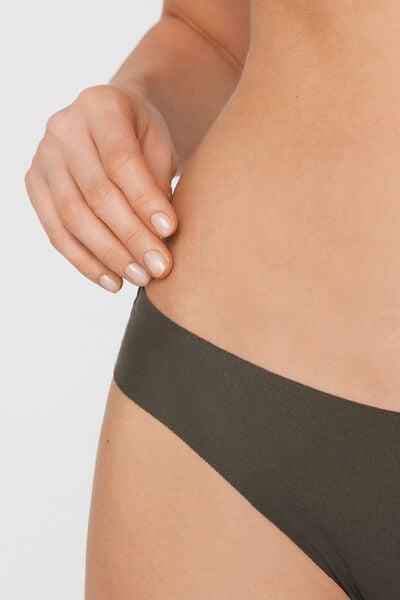 Green Seamless Organic Cotton Brazilian Briefs, 5701_226Z, large image number 1