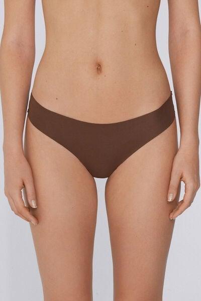 Caramel Seamless Brazilian Cotton Briefs, 5701_304Y, large image number 1