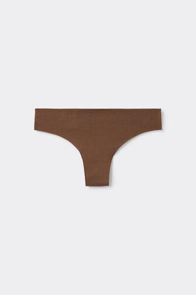 Caramel Seamless Brazilian Cotton Briefs, 5701_304Y, large image number 4