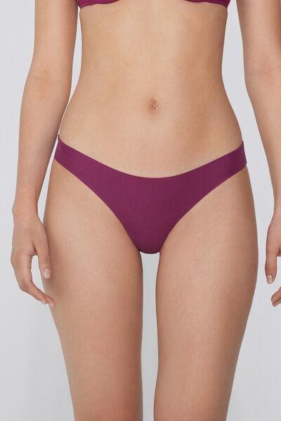 Burgundy Seamless Brazilian Briefs, , large image number 0