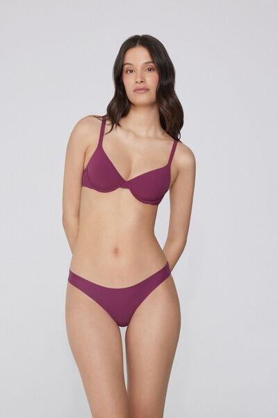 Burgundy Seamless Brazilian Briefs, , large image number 1